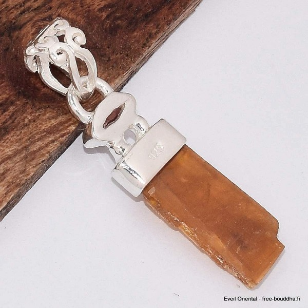 Pendentif Cyanite Orange Grenat détail bélière Bijoux en Cyanite Orange BK31.5
