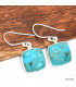 Boucles d'oreilles carrées en Turquoise Mohave Boucles d'oreilles en pierres KC77