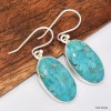 Boucles d'oreilles ovales en Turquoise Mohave Boucles d'oreilles en pierres KC77.1