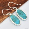 Boucles d'oreilles ovales en Turquoise Mohave Boucles d'oreilles en pierres KC77.1