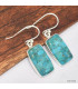 Boucles d'oreilles rectangulaires en Turquoise Mohave Boucles d'oreilles en pierres KC77.2