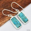 Boucles d'oreilles rectangulaires en Turquoise Mohave Boucles d'oreilles en pierres KC77.2