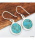 Boucles d'oreilles rondes en Turquoise Mohave Boucles d'oreilles en pierres KC77.3