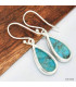 Boucles d'oreilles authentique Turquoise mohave Boucles d'oreilles en pierres KC77.5