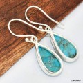 Boucles d'oreilles authentique Turquoise mohave Boucles d'oreilles en pierres KC77.5