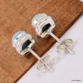 Boucles d'oreilles Turquoise Kingman Boucles d'oreilles en pierres KC78