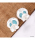 Boucles d'oreilles authentique Turquoise kingman rondes Boucles d'oreilles en pierres KC78.2