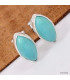 Boucles d'oreilles authentique Turquoise kingman marquise Boucles d'oreilles en pierres KC78.3
