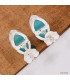 Boucles d'oreilles authentique Turquoise kingman marquise Boucles d'oreilles en pierres KC78.3