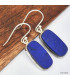 Boucles d'oreilles Lapis lazuli rectangulaire Boucles d'oreilles en pierres KC79.2