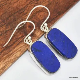 Boucles d'oreilles Lapis lazuli rectangulaire - Boucles d'oreilles en pierres naturelles