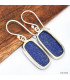 Boucles d'oreilles Lapis lazuli rectangulaire Boucles d'oreilles en pierres KC79.2