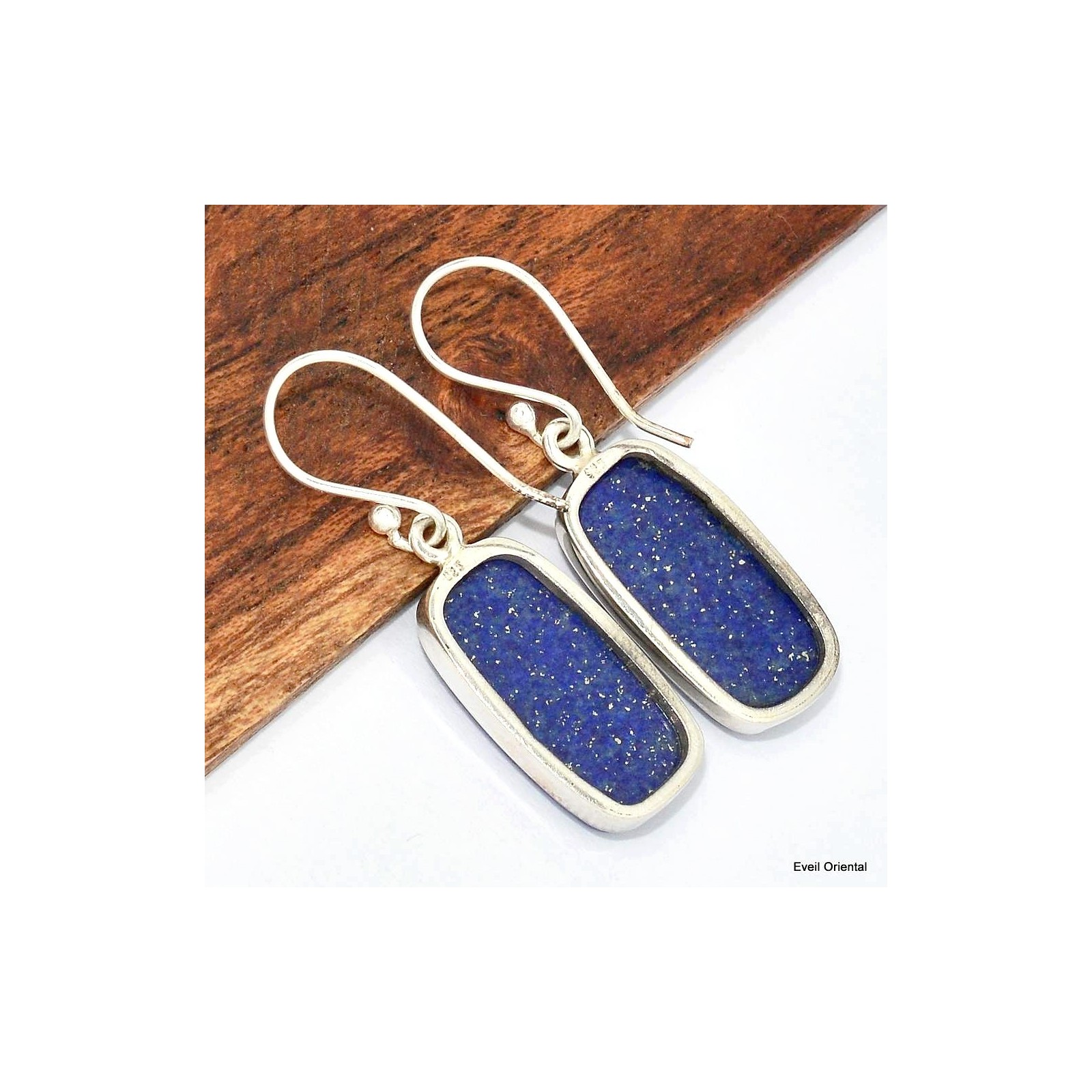 Paire de Boucles d’Oreilles Lapis-Lazuli Or Jaune 18 Carats – Les