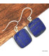 Boucles d'oreilles Lapis lazuli carrées Boucles d'oreilles en pierres KC79.3