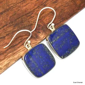 Boucles d'oreilles Lapis lazuli carrées - Boucles d'oreilles en pierres naturelles