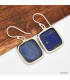 Boucles d'oreilles Lapis lazuli carrées Boucles d'oreilles en pierres KC79.3
