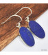 Boucles d'oreilles Lapis lazuli ovales Boucles d'oreilles en pierres KC79.4
