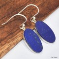 Boucles d'oreilles Lapis lazuli ovales Boucles d'oreilles en pierres KC79.4