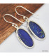 Boucles d'oreilles Lapis lazuli ovales Boucles d'oreilles en pierres KC79.4