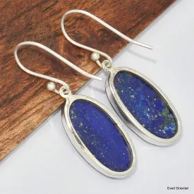 Boucles d'oreilles Lapis lazuli ovales - Boucles d'oreilles en pierres naturelles