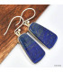 Boucles d'oreilles Lapis lazuli forme libre Boucles d'oreilles en pierres KC79.5