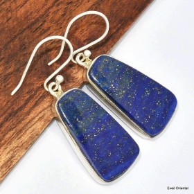 Boucles d'oreilles Lapis lazuli forme libre Boucles d'oreilles en pierres KC79.5