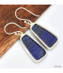 Boucles d'oreilles Lapis lazuli forme libre Boucles d'oreilles en pierres KC79.5