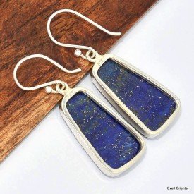 Boucles d'oreilles Lapis lazuli forme libre Boucles d'oreilles en pierres KC79.5
