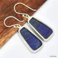 Boucles d'oreilles Lapis lazuli forme libre - Boucles d'oreilles en pierres naturelles