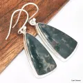 Grandes boucles d'oreilles en Agate mousse - Boucles d'oreilles en pierres naturelles