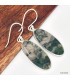 Boucles d'oreilles ovales en Agate mousse Boucles d'oreilles en pierres KC80.2