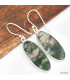 Boucles d'oreilles ovales en Agate mousse Boucles d'oreilles en pierres KC80.2
