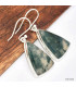 Boucles d'oreilles triangle en Agate mousse Boucles d'oreilles en pierres KC80.3