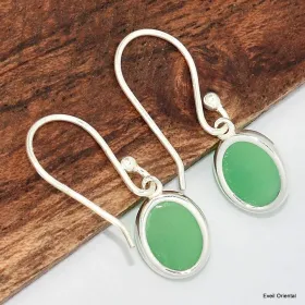 Boucles d'oreilles Chrysoprase  - Bijoux en Chrysoprase