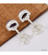 Clous d'oreilles en Charoite de Russie Boucles d'oreilles en pierres KC83.2