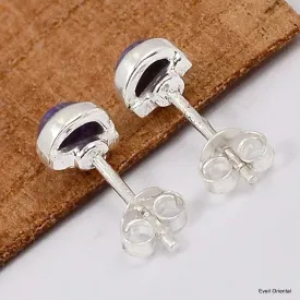 Clous d'oreilles en Charoite de Russie - Boucles d'oreilles en pierres naturelles