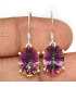 Boucles d'oreilles en Quartz mystique facetté Boucles d'oreilles en pierres KC86