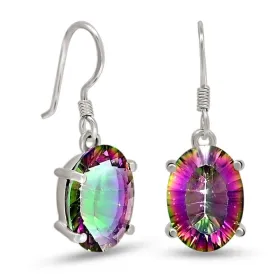 Boucles d'oreilles en Quartz mystique facetté - Boucles d'oreilles en pierres naturelles