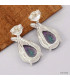 Boucles d'oreilles design Quartz mystique facetté Boucles d'oreilles en pierres KC86.1