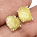 Clous d'oreilles en Brucite brute - Boucles d'oreilles en pierres naturelles