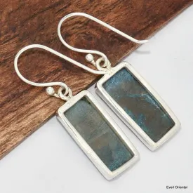 Boucles d'oreilles Shattuckite rectangulaires - Bijoux en Shattuckite