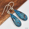 Boucles d'oreilles goutte en Shattuckite Bijoux en Shattuckite KC88.1