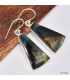 Boucles d'oreilles Pietersite bleu fauve trapèze Bijoux en Pietersite KC89
