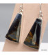 Boucles d'oreilles Pietersite bleu fauve trapèze Bijoux en Pietersite KC89