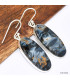 Boucles d'oreilles Pietersite bleue ovales Bijoux en Pietersite KC89.2