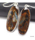 Boucles d'oreilles Pietersite fauves ovales Bijoux en Pietersite KC89.3