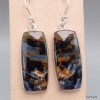 Boucles d'oreilles Pietersite fauves rectangulaires Bijoux en Pietersite KC89.4