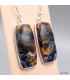 Boucles d'oreilles Pietersite fauves rectangulaires Bijoux en Pietersite KC89.4