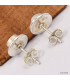 Clous d'oreilles en Quartz fumé facetté Boucles d'oreilles en pierres KC90.2