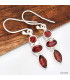 Boucles d'oreilles 3 Grenats facettés